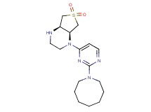 (4aR*,7aS*)-1-(2-azocan-1-ylpyrimidin-4-yl)octahydrothieno[3,4-b]pyrazine 6,6-dioxide