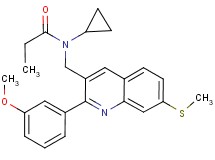 N-cyclopropyl-N-{[2-(3-methoxyphenyl)-7-(methylthio)-3-quinolinyl]methyl}propanamide