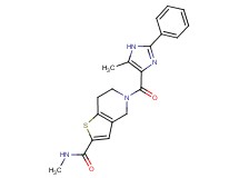 N-methyl-5-[(5-methyl-2-phenyl-1H-imidazol-4-yl)carbonyl]-4,5,6,7-tetrahydrothieno[3,2-c]pyridine-2-carboxamide