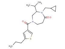 4-(cyclopropylmethyl)-3-isopropyl-1-[(5-propyl-3-thienyl)carbonyl]-1,4-diazepan-5-one