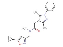 N-[(5-cyclopropyl-3-isoxazolyl)methyl]-2-(3,5-dimethyl-1-phenyl-1H-pyrazol-4-yl)-N-methylacetamide