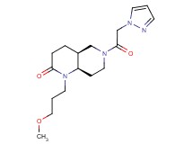 (4aS*,8aR*)-1-(3-methoxypropyl)-6-(1H-pyrazol-1-ylacetyl)octahydro-1,6-naphthyridin-2(1H)-one