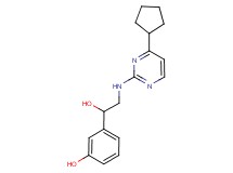 3-{2-[(4-cyclopentylpyrimidin-2-yl)amino]-1-hydroxyethyl}phenol