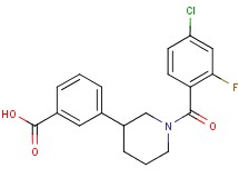 3-[1-(4-chloro-2-fluorobenzoyl)piperidin-3-yl]benzoic acid