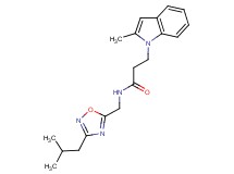 N-[(3-isobutyl-1,2,4-oxadiazol-5-yl)methyl]-3-(2-methyl-1H-indol-1-yl)propanamide