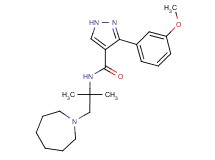 N-(2-azepan-1-yl-1,1-dimethylethyl)-3-(3-methoxyphenyl)-1H-pyrazole-4-carboxamide