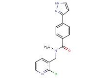 N-[(2-chloro-3-pyridinyl)methyl]-N-methyl-4-(1H-pyrazol-3-yl)benzamide