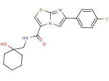 6-(4-fluorophenyl)-N-[(1-hydroxycyclohexyl)methyl]imidazo[2,1-b][1,3]thiazole-3-carboxamide