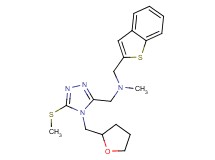 (1-benzothien-2-ylmethyl)methyl{[5-(methylthio)-4-(tetrahydro-2-furanylmethyl)-4H-1,2,4-triazol-3-yl]methyl}amine