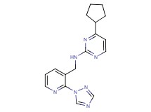 4-cyclopentyl-N-{[2-(1H-1,2,4-triazol-1-yl)pyridin-3-yl]methyl}pyrimidin-2-amine