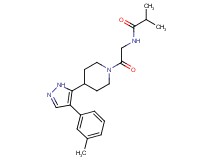 2-methyl-N-(2-{4-[4-(3-methylphenyl)-1H-pyrazol-5-yl]piperidin-1-yl}-2-oxoethyl)propanamide