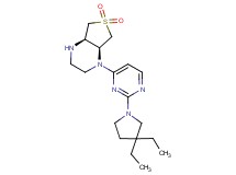 (4aR*,7aS*)-1-[2-(3,3-diethylpyrrolidin-1-yl)pyrimidin-4-yl]octahydrothieno[3,4-b]pyrazine 6,6-dioxide