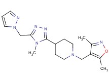 1-[(3,5-dimethylisoxazol-4-yl)methyl]-4-[4-methyl-5-(1H-pyrazol-1-ylmethyl)-4H-1,2,4-triazol-3-yl]piperidine