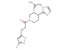 2-(2-{1-[3-(3-chloroisoxazol-5-yl)propanoyl]piperidin-4-yl}-1H-imidazol-1-yl)acetamide
