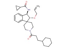 N-[(2R*,3R*)-2-(allyloxy)-1'-(3-cyclohexylpropanoyl)-2,3-dihydrospiro[indene-1,4'-piperidin]-3-yl]cyclopropanecarboxamide