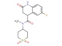 N-(1,1-dioxidotetrahydro-2H-thiopyran-4-yl)-6-fluoro-N-methyl-2-oxo-1,2,3,4-tetrahydro-4-quinolinecarboxamide