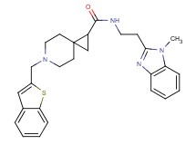 6-(1-benzothien-2-ylmethyl)-N-[2-(1-methyl-1H-benzimidazol-2-yl)ethyl]-6-azaspiro[2.5]octane-1-carboxamide