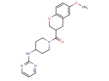 N-{1-[(6-methoxy-3,4-dihydro-2H-chromen-3-yl)carbonyl]-4-piperidinyl}-2-pyrimidinamine