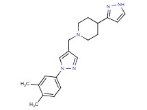 1-{[1-(3,4-dimethylphenyl)-1H-pyrazol-4-yl]methyl}-4-(1H-pyrazol-3-yl)piperidine