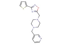 1-(3-pyridinylmethyl)-4-{[3-(2-thienyl)-1,2,4-oxadiazol-5-yl]methyl}piperazine