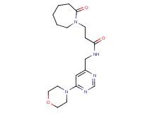 N-{[6-(4-morpholinyl)-4-pyrimidinyl]methyl}-3-(2-oxo-1-azepanyl)propanamide