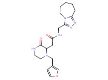 2-[1-(3-furylmethyl)-3-oxo-2-piperazinyl]-N-(6,7,8,9-tetrahydro-5H-[1,2,4]triazolo[4,3-a]azepin-3-ylmethyl)acetamide