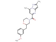 5-{[2-(3-methoxybenzyl)-4-morpholinyl]carbonyl}-2,7-dimethylpyrazolo[1,5-a]pyrimidine