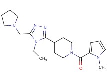 4-[4-ethyl-5-(pyrrolidin-1-ylmethyl)-4H-1,2,4-triazol-3-yl]-1-[(1-methyl-1H-pyrrol-2-yl)carbonyl]piperidine