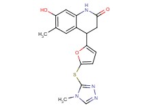 7-hydroxy-6-methyl-4-{5-[(4-methyl-4H-1,2,4-triazol-3-yl)thio]-2-furyl}-3,4-dihydroquinolin-2(1H)-one