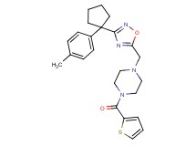 1-({3-[1-(4-methylphenyl)cyclopentyl]-1,2,4-oxadiazol-5-yl}methyl)-4-(2-thienylcarbonyl)piperazine