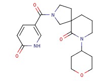 2-[(6-oxo-1,6-dihydro-3-pyridinyl)carbonyl]-7-(tetrahydro-2H-pyran-4-yl)-2,7-diazaspiro[4.5]decan-6-one