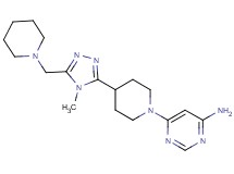 6-{4-[4-methyl-5-(piperidin-1-ylmethyl)-4H-1,2,4-triazol-3-yl]piperidin-1-yl}pyrimidin-4-amine