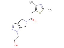 2-[5-[(2,4-dimethyl-1,3-thiazol-5-yl)acetyl]-5,6-dihydropyrrolo[3,4-c]pyrazol-1(4H)-yl]ethanol