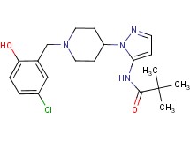 N-{1-[1-(5-chloro-2-hydroxybenzyl)-4-piperidinyl]-1H-pyrazol-5-yl}-2,2-dimethylpropanamide