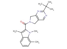 2-tert-butyl-6-[(1,3,7-trimethyl-1H-indol-2-yl)carbonyl]-6,7-dihydro-5H-pyrrolo[3,4-d]pyrimidine