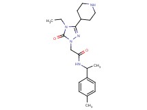 2-[4-ethyl-5-oxo-3-(4-piperidinyl)-4,5-dihydro-1H-1,2,4-triazol-1-yl]-N-[1-(4-methylphenyl)ethyl]acetamide hydrochloride
