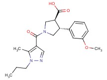 (3S*,4R*)-4-(3-methoxyphenyl)-1-[(5-methyl-1-propyl-1H-pyrazol-4-yl)carbonyl]pyrrolidine-3-carboxylic acid