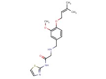 2-({3-methoxy-4-[(3-methylbut-2-en-1-yl)oxy]benzyl}amino)-N-1,3-thiazol-2-ylacetamide