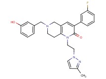 3-(3-fluorophenyl)-6-(3-hydroxybenzyl)-1-[2-(3-methyl-1H-pyrazol-1-yl)ethyl]-5,6,7,8-tetrahydro-1,6-naphthyridin-2(1H)-one