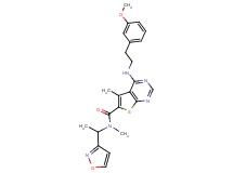 N-[1-(3-isoxazolyl)ethyl]-4-{[2-(3-methoxyphenyl)ethyl]amino}-N,5-dimethylthieno[2,3-d]pyrimidine-6-carboxamide