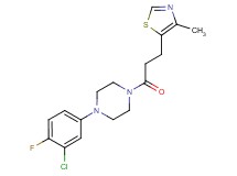 1-(3-chloro-4-fluorophenyl)-4-[3-(4-methyl-1,3-thiazol-5-yl)propanoyl]piperazine