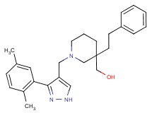 [1-{[3-(2,5-dimethylphenyl)-1H-pyrazol-4-yl]methyl}-3-(2-phenylethyl)-3-piperidinyl]methanol