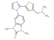 5-(2-{4-[(dimethylamino)methyl]-2-thienyl}-1H-imidazol-1-yl)-1,3-dimethyl-1,3-dihydro-2H-benzimidazol-2-one