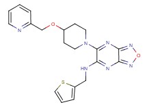 6-[4-(2-pyridinylmethoxy)-1-piperidinyl]-N-(2-thienylmethyl)[1,2,5]oxadiazolo[3,4-b]pyrazin-5-amine