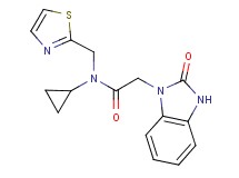 N-cyclopropyl-2-(2-oxo-2,3-dihydro-1H-benzimidazol-1-yl)-N-(1,3-thiazol-2-ylmethyl)acetamide