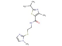 2-isopropyl-4-methyl-N-{2-[(1-methyl-1H-imidazol-2-yl)thio]ethyl}-1,3-thiazole-5-carboxamide