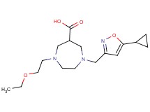 1-[(5-cyclopropylisoxazol-3-yl)methyl]-4-(2-ethoxyethyl)-1,4-diazepane-6-carboxylic acid