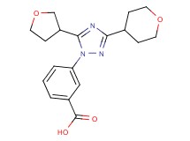 3-[5-(tetrahydrofuran-3-yl)-3-(tetrahydro-2H-pyran-4-yl)-1H-1,2,4-triazol-1-yl]benzoic acid
