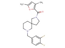 7-(3,4-difluorobenzyl)-2-(3,5-dimethyl-2-furoyl)-2,7-diazaspiro[4.5]decane