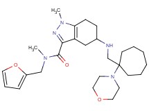 N-(2-furylmethyl)-N,1-dimethyl-5-({[1-(4-morpholinyl)cycloheptyl]methyl}amino)-4,5,6,7-tetrahydro-1H-indazole-3-carboxamide